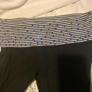 Aerie yoga pants blue stripped with sparkle